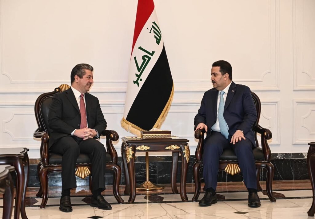 Masrour Barzani calls Al-Sudani and the Kurdistan Regional Government sends a delegation to Baghdad